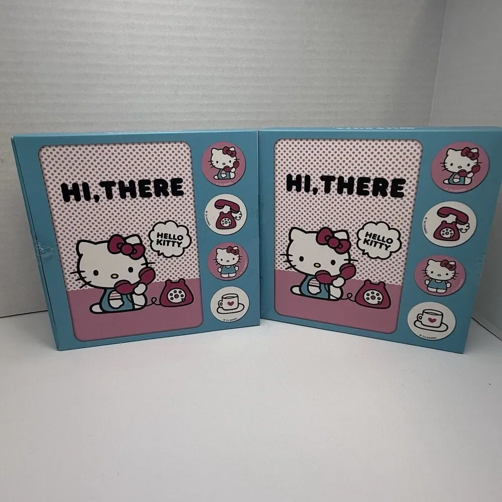Hello Kitty 2 Pack Of 12 Bundle Note Card Set 25 Total Hi There Note Cards New